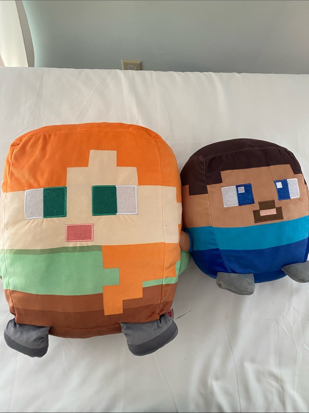 Minecraft Alex & Steve character plushies/pillows
